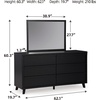 image:imageSignature Design by Ashley 6 Drawer Bedroom Dresser Light Oak CieldenBlack
