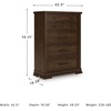 image:imageSignature Design by Ashley 6 Drawer Bedroom Dresser Light Oak CieldenDark Brown