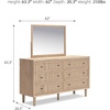 image:imageSignature Design by Ashley 6 Drawer Bedroom Dresser Light Oak CieldenLight Brown  Beige