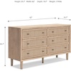 image:imageSignature Design by Ashley 6 Drawer Bedroom Dresser Light Oak CieldenLight Brown