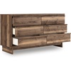image:imageSignature Design by Ashley 6 Drawer Bedroom Dresser Light Oak CieldenRustic Brown