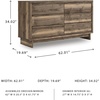 image:imageSignature Design by Ashley 6 Drawer Bedroom Dresser Light Oak CieldenRustic Brown