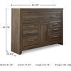 image:imageSignature Design by Ashley 6 Drawer Bedroom Dresser Tall Rustic Brown
