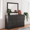 image:imageSignature Design by Ashley 6 Drawer Bedroom Dresser with Mirror CharcoalBlack