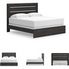 image:imageSignature Design by Ashley 6 Drawer Bedroom Dresser with Mirror CharcoalBlack