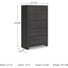 image:imageSignature Design by Ashley 6 Drawer Bedroom Dresser with Mirror CharcoalBlack