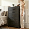 image:imageSignature Design by Ashley 6 Drawer Bedroom Dresser with Mirror CharcoalBlack
