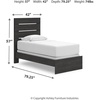 image:imageSignature Design by Ashley 6 Drawer Bedroom Dresser with Mirror CharcoalBlack