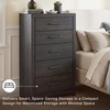 image:imageSignature Design by Ashley 6 Drawer Bedroom Dresser with Mirror CharcoalBlack