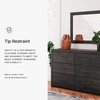 image:imageSignature Design by Ashley 6 Drawer Bedroom Dresser with Mirror CharcoalBlack