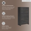 image:imageSignature Design by Ashley 6 Drawer Bedroom Dresser with Mirror CharcoalBlack