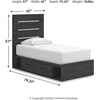 image:imageSignature Design by Ashley 6 Drawer Bedroom Dresser with Mirror CharcoalBlack
