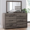 image:imageSignature Design by Ashley 6 Drawer Bedroom Dresser with Mirror CharcoalGrey