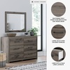 image:imageSignature Design by Ashley 6 Drawer Bedroom Dresser with Mirror CharcoalGrey