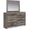 image:imageSignature Design by Ashley 6 Drawer Bedroom Dresser with Mirror CharcoalGrey