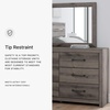 image:imageSignature Design by Ashley 6 Drawer Bedroom Dresser with Mirror CharcoalGrey