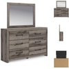 image:imageSignature Design by Ashley 6 Drawer Bedroom Dresser with Mirror CharcoalGrey