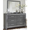 image:imageSignature Design by Ashley 6 Drawer Double Dresser with Mirror GrayGrey