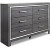 image:imageSignature Design by Ashley 6 Drawer Double Dresser with Mirror GrayGrey