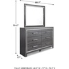 image:imageSignature Design by Ashley 6 Drawer Double Dresser with Mirror GrayGrey