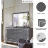 image:imageSignature Design by Ashley 6 Drawer Double Dresser with Mirror GrayGrey