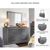 image:imageSignature Design by Ashley 6 Drawer Double Dresser with Mirror GrayGrey