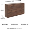 image:imageSignature Design by Ashley 6 Drawer Dresser Brown Walnut Finish
