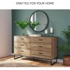 image:imageSignature Design by Ashley 6 Drawer Dresser for Bedroom Light Natural OakBrownBlack