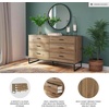 image:imageSignature Design by Ashley 6 Drawer Dresser for Bedroom Light Natural OakBrownBlack