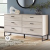 image:imageSignature Design by Ashley 6 Drawer Dresser for Bedroom Light Natural OakNaturalBlack