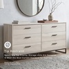 image:imageSignature Design by Ashley 6 Drawer Dresser for Bedroom Light Natural OakNaturalBlack