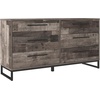 image:imageSignature Design by Ashley 6 Drawer Dresser for Bedroom Light Natural OakPlankBlack1