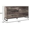 image:imageSignature Design by Ashley 6 Drawer Dresser for Bedroom Light Natural OakPlankBlack1