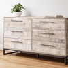 image:imageSignature Design by Ashley 6 Drawer Dresser for Bedroom Light Natural OakWhitewashBlack