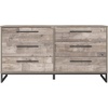 image:imageSignature Design by Ashley 6 Drawer Dresser for Bedroom Light Natural OakWhitewashBlack