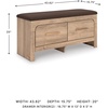 image:imageSignature Design by Ashley 6 Drawer Dresser for Bedroom Light Oak FinishBedroom Storage Bench
