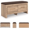 image:imageSignature Design by Ashley 6 Drawer Dresser for Bedroom Light Oak FinishBedroom Storage Bench
