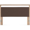 image:imageSignature Design by Ashley 6 Drawer Dresser for Bedroom Light Oak FinishKing Upholstered Panel Headboard