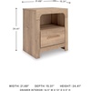 image:imageSignature Design by Ashley 6 Drawer Dresser for Bedroom Light Oak FinishNightstand