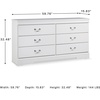 image:imageSignature Design by Ashley 6 Drawer White Dresser for Bedroom AnarasiaWhite