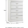 image:imageSignature Design by Ashley 6 Drawer White Dresser for Bedroom AnarasiaWhite