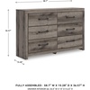 image:imageSignature Design by Ashley 6Drawer Bedroom Dresser Whitewash PaxberryBrown Gray