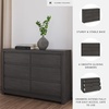 image:imageSignature Design by Ashley 6Drawer Bedroom Dresser Whitewash PaxberryCharcoal