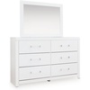 image:imageSignature Design by Ashley 6Drawer Bedroom Dresser with Mirror White
