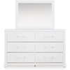 image:imageSignature Design by Ashley 6Drawer Bedroom Dresser with Mirror White