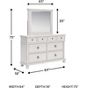image:imageSignature Design by Ashley 8Drawer Dresser with Mirror Antiqued WhiteAntique White