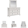 image:imageSignature Design by Ashley 8Drawer Dresser with Mirror Antiqued WhiteAntique White