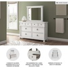 image:imageSignature Design by Ashley 8Drawer Dresser with Mirror Antiqued WhiteAntique White