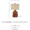 image:imageSignature Design by Ashley Aaleahya Unique Glass Table Lamp Rust Red