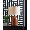 image:imageSignature Design by Ashley Aaleahya Unique Glass Table Lamp Rust Red